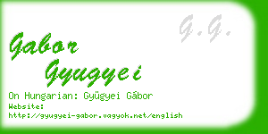 gabor gyugyei business card