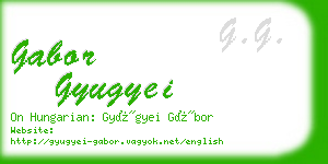 gabor gyugyei business card